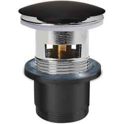 Wirquin - Bonde de lavabo design en laiton avec trop-plein 80 mm et Quick-Clac 30722855, noir