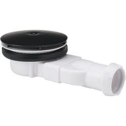 Wirquin - Siphon de douche bas Slim 90 mm, champignon noir