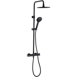 Colonne de douche thermostatique black roma Touch Comfort 5 jets Noir - Wirquin