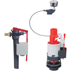 Chasse d'eau wc complète mécanisme wc double chasse MW2 et robinet flotteur à alimentation latérale Jollyfill Wirquin 10723583, gris