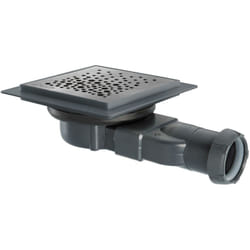 Wirquin - Bonde de douche à l'italienne Venisio Compact avec grille Soda en inox et membrane Slim pour vidage de douche 30723970, gris