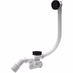Le vidage de baignoire avec trop-plein de couleur noire et long siphon flexible est un siphon de baignoire de haute qualité c ...
