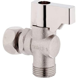 Wirquin 10724126 Robinet d'arrêt équerre 1/4 tour en laiton chromé R29 pour chasse d'eau wc, chromé
