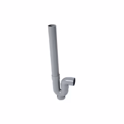 Siphon de machine à laver en PVC, simple crosse avec sortie horizontale 40mm. CARACTERISTIQUESFiche produit constructeur / fo ...