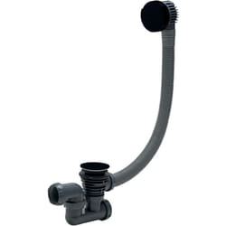 Ensemble Vidage de Baignoire Black Touch à Câble L700 mm Wirquin 30724541, noir
