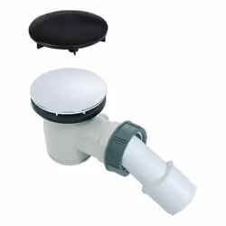 Siphon pour receveur de douche de 50mm. Équipé de deux dômes élégants en ABS noir mat et chrome. Le siphon est nettoyé par le ...