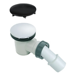 Wirquin - Receveur Douche 50mm Bonde Déchets Multi Directionnel 360 Degrés Chromé + Noir Dôme