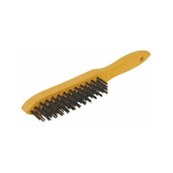 Brosse manche 4 rangs acier laitonne