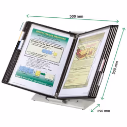 Tarifold 434152 porte-documents pivotant mural Sur bureau/mural Portrait A4