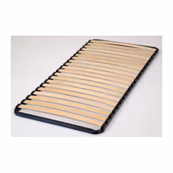 FINLANDEK Sommier LOYSA 90x190cm 20 lattes - Cadre acier cintré 30x30x1.5mm - Finition : époxy bleu - 20 lattes 53x8mm - Comp ...