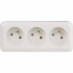Bloc multiprise à câbler 3 prises 2P+T acceptant une puissance maximale de 3680W aux normes NF avec sécurité enfant. Cette mu ...