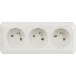 DIO - Bloc multiprise à cabler 3 prises 2P+T 16A - Blanc