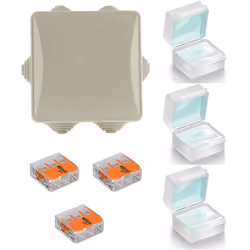 Caractéristiques du kit de connexion étanche - IP44 - Dio : Modèle : kit de connexion étanche 3 bornes Wago 221 3 entrées Boi ...
