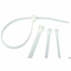 Lot de 25 colliers de câblage - 140x35mm - Blanc - Zenitech