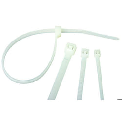 Lot de 25 colliers de câblage - 140x35mm - Blanc - Zenitech