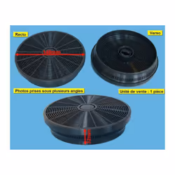 Modèle : 999010 Composition : 2 filtres 999003 Diamètre : Recto 148 mm / Verso 130 mm Hauteur : 32 mm Forme ronde Garantie :  ...