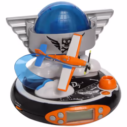 Lexibook Planes - Radio Réveil Projecteur, Orange, Blanc, Bleu, Noir, Plastique, Garçon, 3 an(s), 1 pièce(s), CE