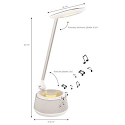 Lexibook Lampe De Bureau Led Avec Enceinte Bluetooth