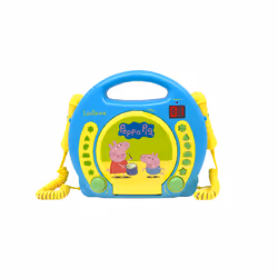 Lexibook Peppa Pig - Lecteur CD Karaoké, Bleu, Jaune, Intérieure, Enfant, Garçon/Fille, Attention ! Ne convient pas aux enfan ...