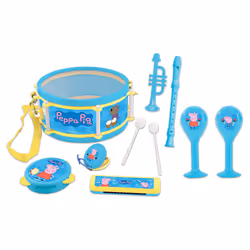 Lexibook Set Musical Peppa Pig, Ensemble de jouets de musique, Castagnettes, Batterie, Harmonica, Maraca, Enregistreur, Tambo ...