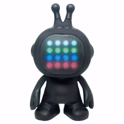 Lexibook Enceinte robot stereo avec lumières iParty, Enceinte portable pour enfants, 6 an(s), Noir
