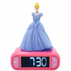 Réveil avec veilleuse Disney Princesses Cendrillon 3D
