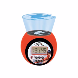 * Réveil projecteur pour enfant Miraculous avec écran LCD avec rétro éclairage bleu. * Veilleuse avec projection de Ladybug a ...
