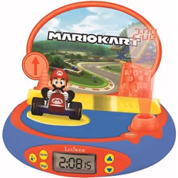 Réveil Projecteur Nintendo avec Mario Kart en 3D et des sons du jeu vidéo