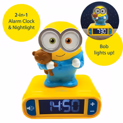 Réveil avec Veilleuse en 3D design Les Minions