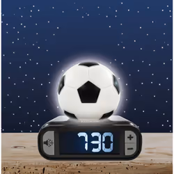 Réveil avec veilleuse Ballon de football en 3D