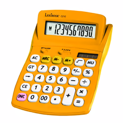 Calculatrice de Bureau jaune 10 Chiffres avec Écran à Angle Ajustable