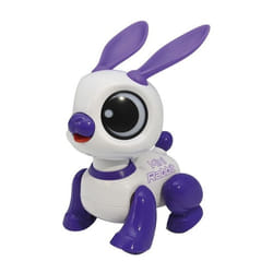 Power Puppy Mini - Robot lapin avec effets lumineux et sonores, contrôle par claquement de main, répétition