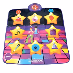 Lexibook Tapis de danse électronique, Bluetooth et lumineux avec 6 modes de jeu, 3 an(s), AA, 551 g, Multicolore