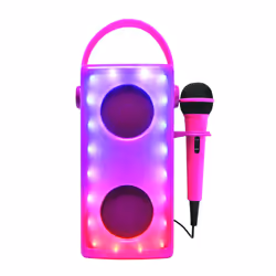 Enceinte Bluetooth lumineuse Rose avec micro