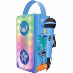 Enceinte Bluetooth portable avec micro et effets lumineux Stitch
