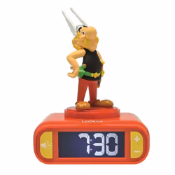 Réveil avec veilleuse lumineuse Astérix en 3D