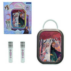 Karaoké Bluetooth La Reine des Neiges - LEXIBOOK  - 2 Microphones -  Batterie Rechargeable Intégrée - Bluetooth - Design Portable