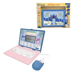 Lexibook Ordinateur éducatif bilingue avec 164 activités, au design Stitch de Disney - Apprentissage ludique en français et en anglais