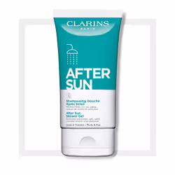 Clarins Shampooing Douche Après Soleil 150ml, Visage et corps, 150 ml, Gel, Nettoyant, Rafraîchissant, Universel, Unisexe