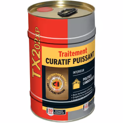 Traitement bois CECIL TX202XP Curatif Puissant pour bois intérieur. Incolore Conditionnement 5 Litres Produit spécialement co ...