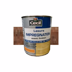 La Lasure d'imprégnation Cécil Professionnel LX500 est une lasure bois professionnelle d'imprégnation avant finition. Sous co ...