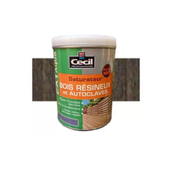 CECIL EXT Aqua Saturateur Bois résineux et autoclaves Ardoise 1 L