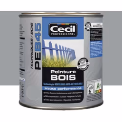 De haute Performance, la peinture Bois CECIL Professionnel PEB45 Gris galet de finition extérieure d'aspect SATIN protège et ...
