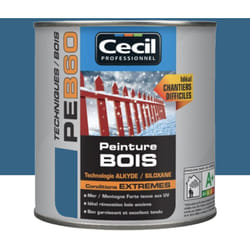 Peinture Bois Cécil Professionnel PEB60 Bleu océan 0,5 l