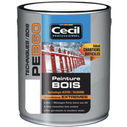 Cecil - Peinture Bois Cécil Professionnel PEB60 Blanc brillant 2,5 l