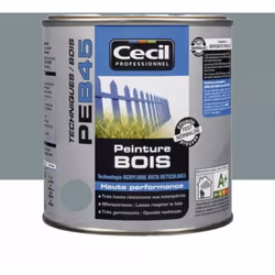 De haute Performance, la peinture Bois Cécil Professionnel PEB45 Gris bleuté de finition extérieure d'aspect SATIN protège et ...