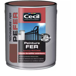 Cecil - Peinture Fer Cécil Professionnel pe fer Rouge Pays Basque 2,5 l