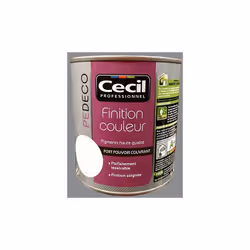 La peinture CECIL PE DECO est une peinture de finition couleur pour toutes surfaces intérieures: murs/boiseries pour travaux ...