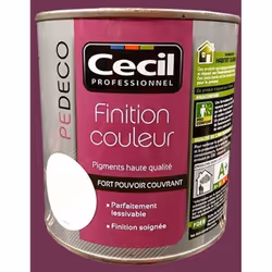 La peinture CECIL PE DECO est une peinture de finition couleur pour toutes surfaces intérieures: murs/boiseries pour travaux  ...