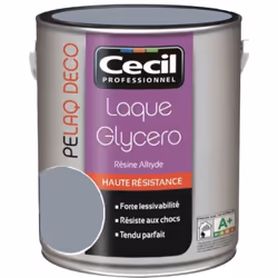 La Peinture laque CÉCIL PELAQ DECO Satin Gris acier est une peinture de finition glycéro à base de résine alkyde, idéale pour ...